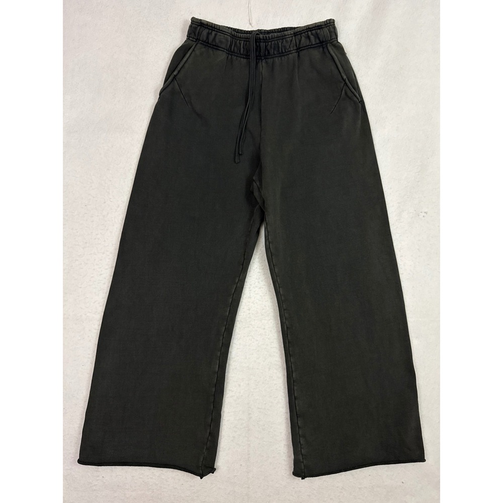 Entire Studios Full Sweatpants XXL Washed Black Wide Leg Organic Cotton ES2489